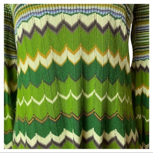 Free People Tunic Sweater Y2K Dancing Chevron Medium - Picture 4 of 13